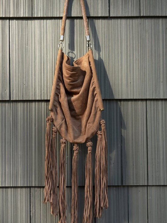 Reiss Handbags - Reiss Suede Fringe Hobo Bag